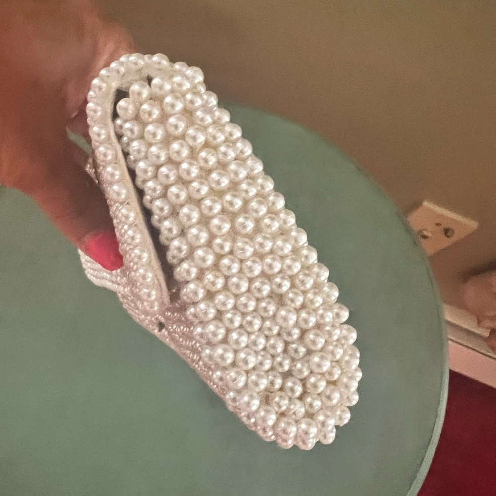 VTG  Beaded Pearl Clutch Bag Clutch - Picture 4 of 11